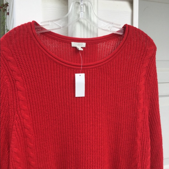 NWT Talbots Perfect For Leggings Red Sweater - Picture 2 of 3